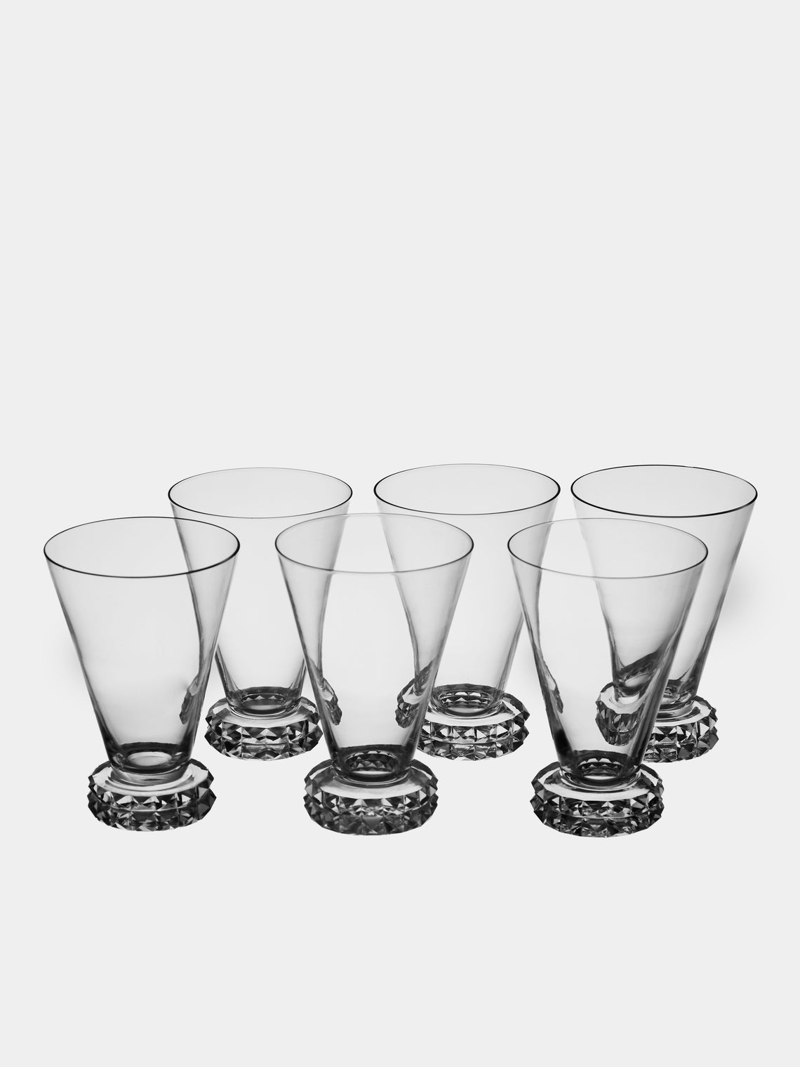 Antique and Vintage - Mid-20th-Century Baccarat Water Glasses (Set of 6) - Clear - ABASK
