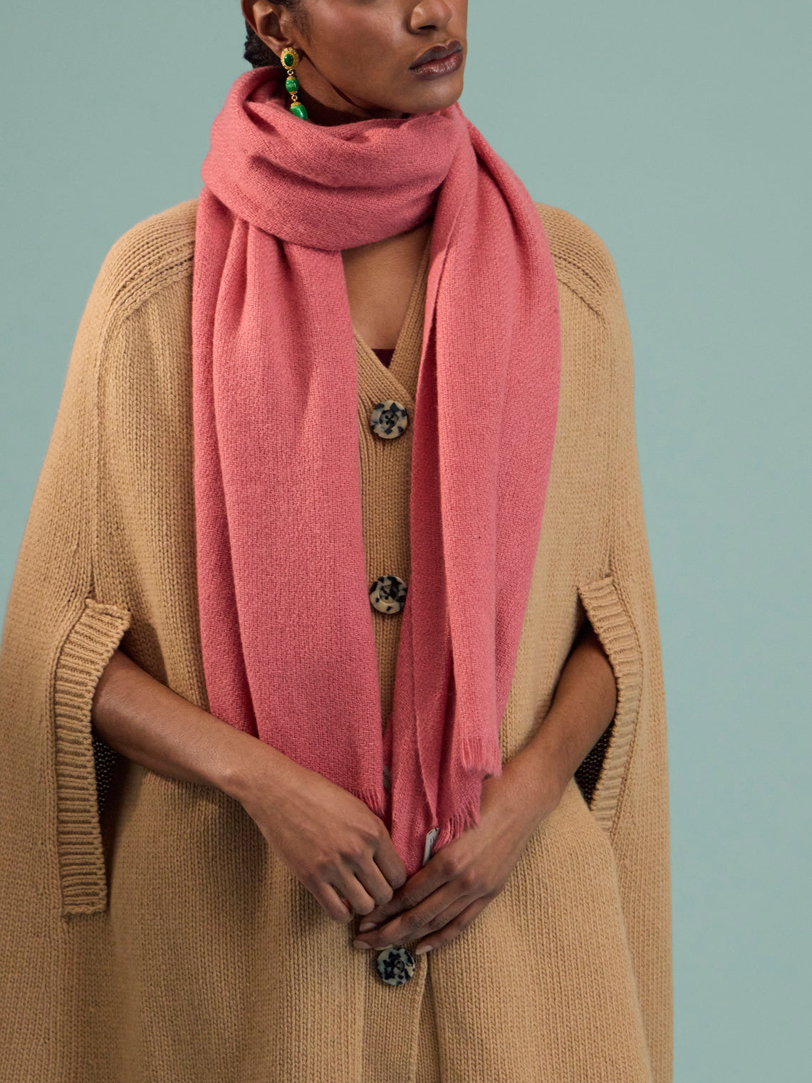 Norlha - Nomad Net Yak Scarf (75in/1.9m) - Pink - ABASK