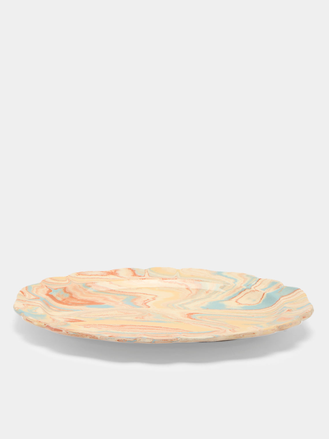 Antique and Vintage - 1950s Aptware Scalloped-Edge Platter -  - ABASK