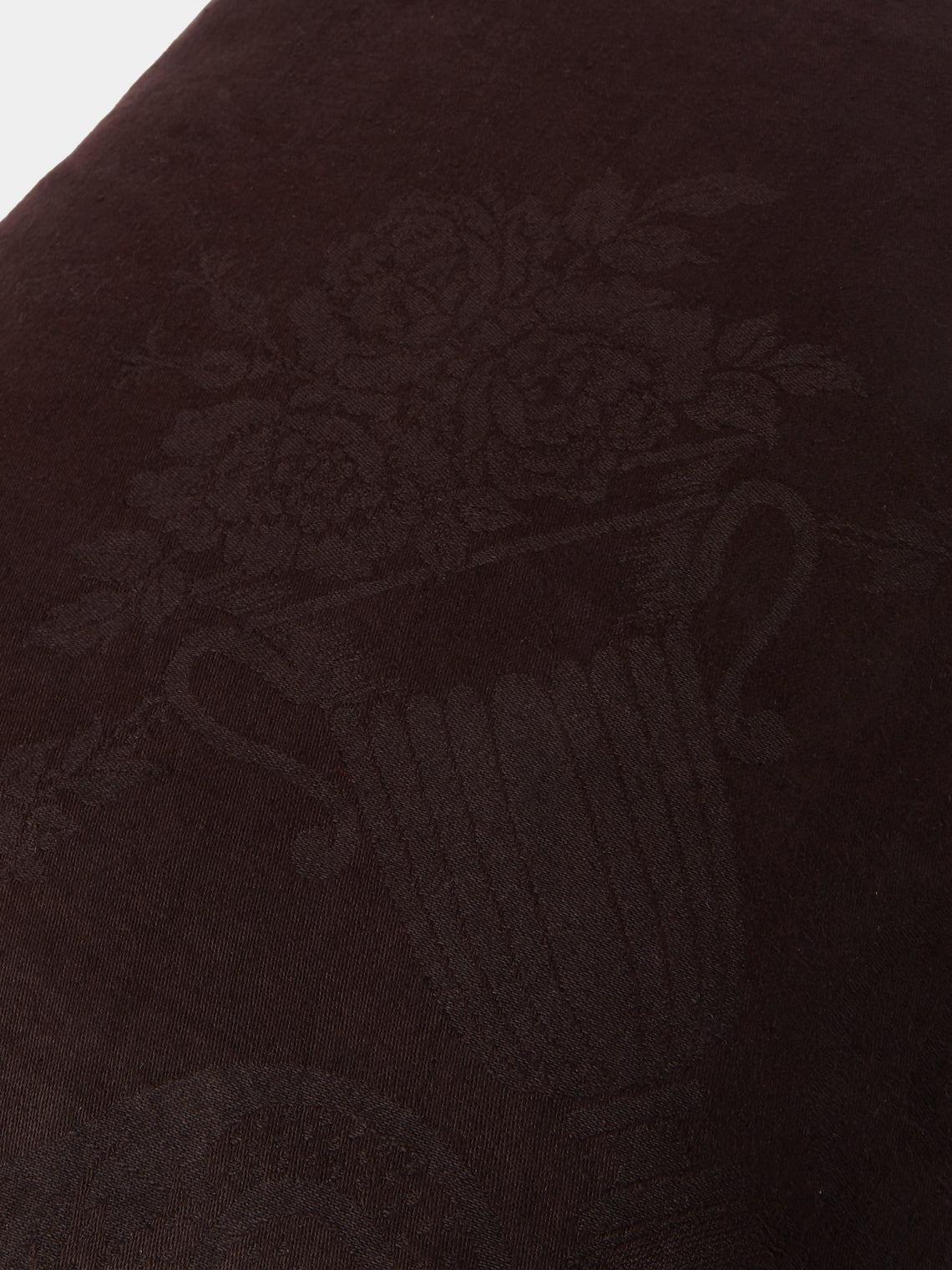 By Walid - 19th-Century Paisley Patchwork Wool and Damask Cushion (17.5in/45cm) - Multiple - ABASK