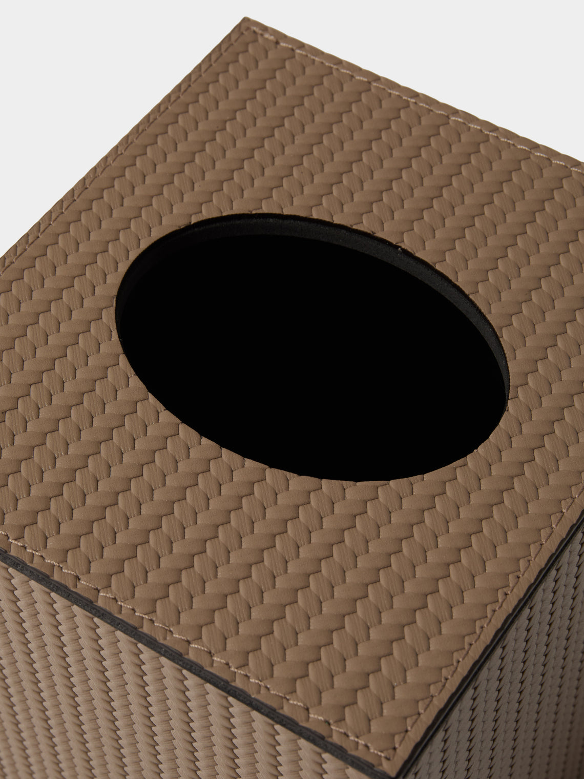 Pinetti - Leather Magnetic Tissue Box - Taupe - ABASK