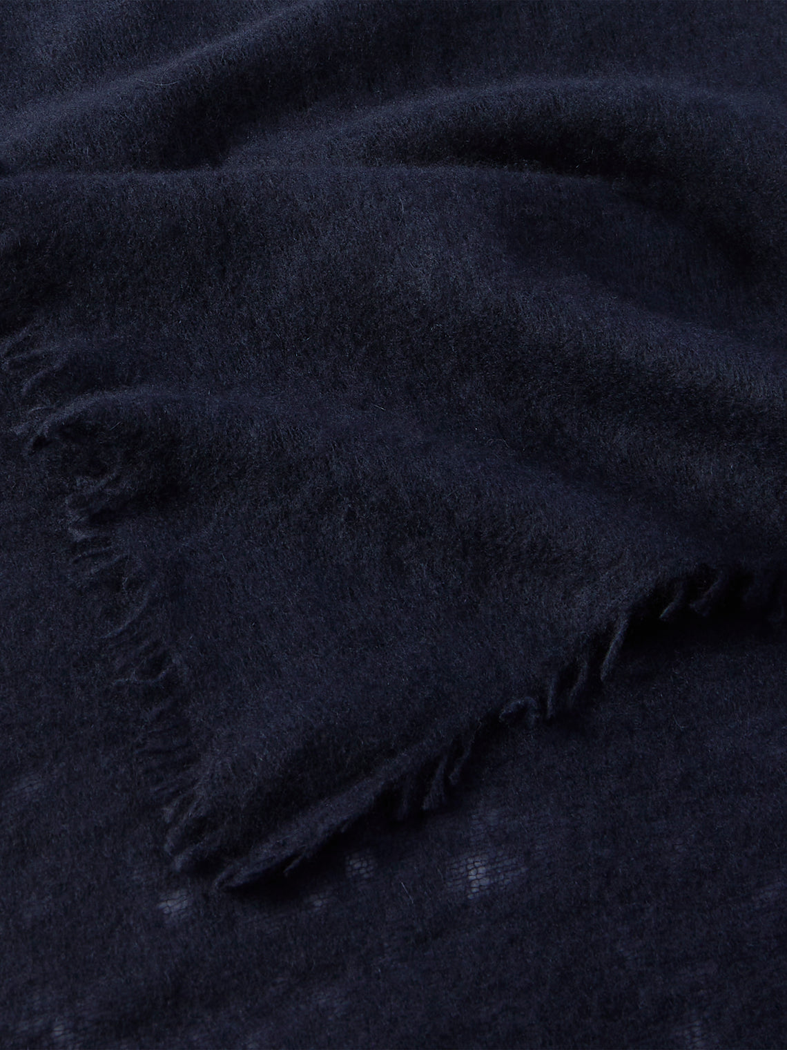 Denis Colomb - Fuzzy Feutre Cashmere Shawl (78.5in/2m) - Navy - ABASK
