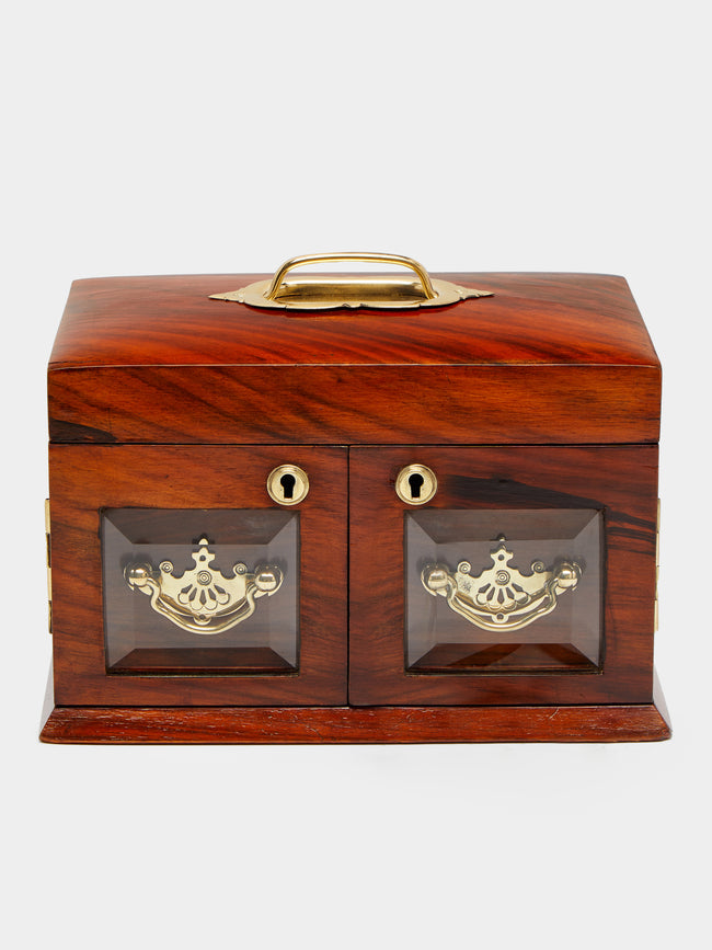 Antique and Vintage - 1890 Walnut and Brass Jewellery Box -  - ABASK - 