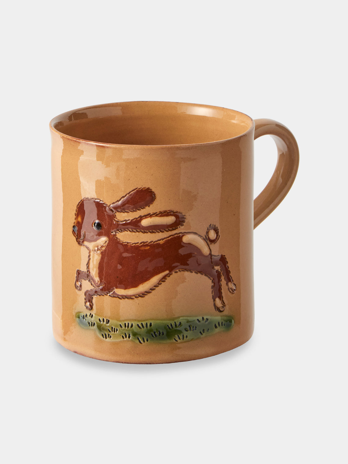 Poterie d’Évires - Animals Hand-Painted Ceramic Mugs (Set of 4) - Cream - ABASK