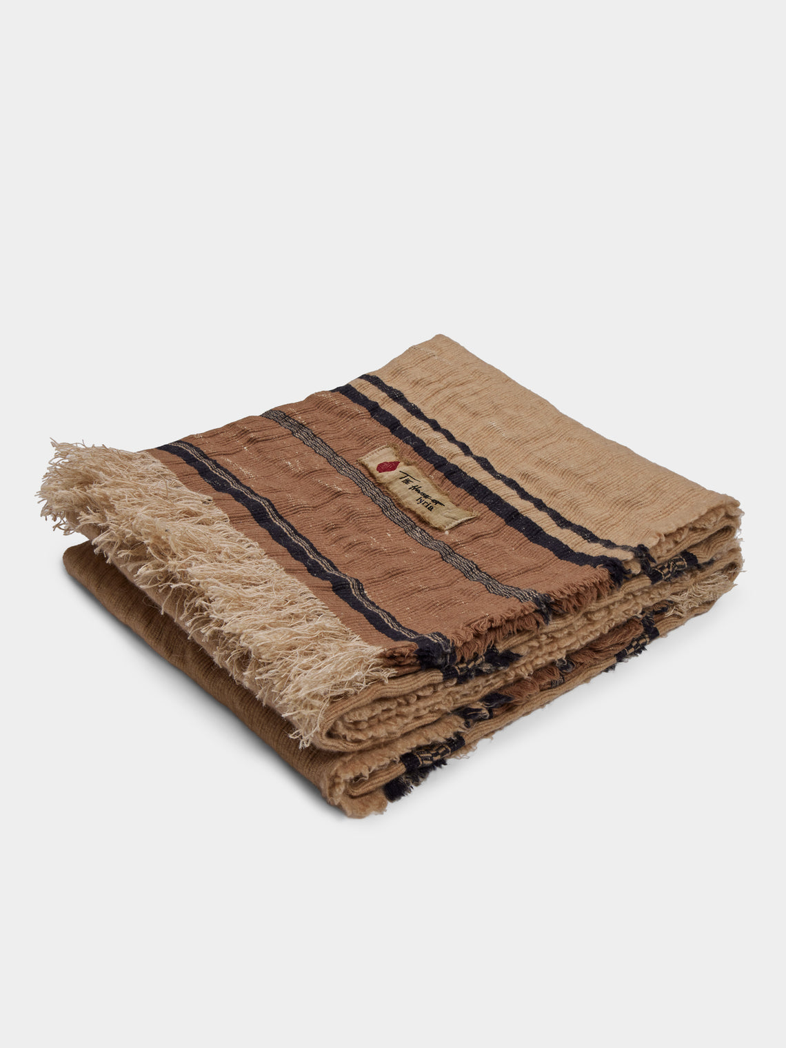 The House of Lyria - Bardo Jute and Cashmere Throw (78.5in/2m) - Beige - ABASK