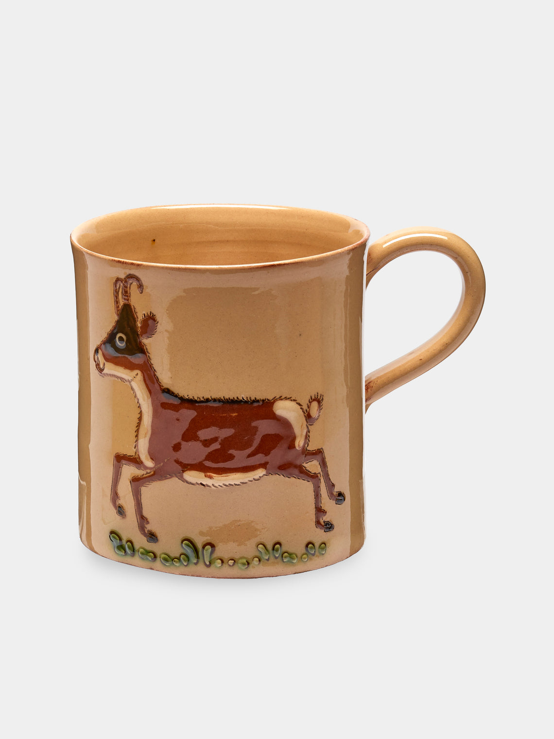 Poterie d’Évires - Animals Hand-Painted Ceramic Mugs (Set of 6) - Cream - ABASK