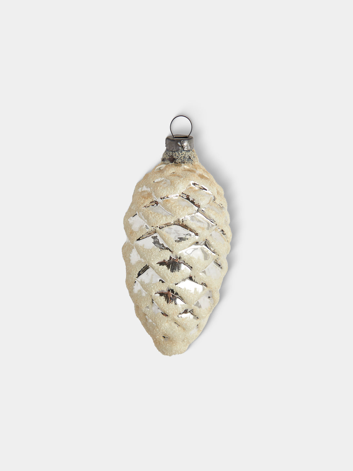 Antique and Vintage - Early-20th-Century Pinecones Glass Baubles (Set of 12) - Silver - ABASK