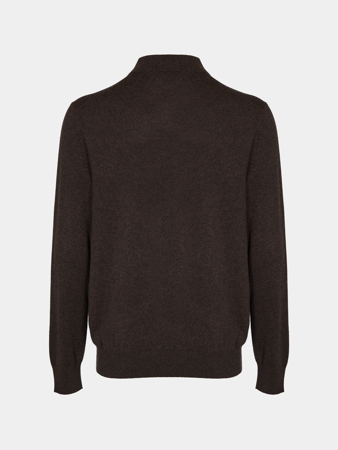 Arch4 - Chapman Baby Goat Cashmere Long-Sleeved Polo Top | Size: M - Brown - ABASK