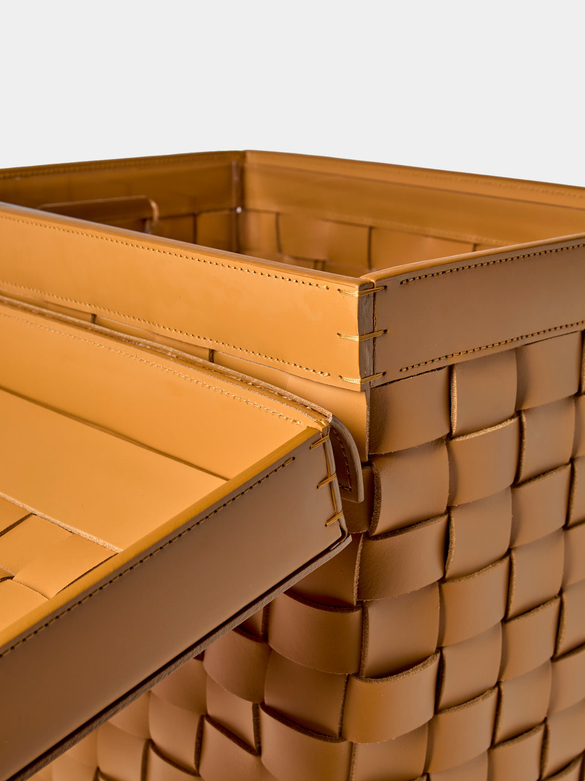 Riviere - Barcelona Water-Resistant Leather Laundry Basket - Tan - ABASK