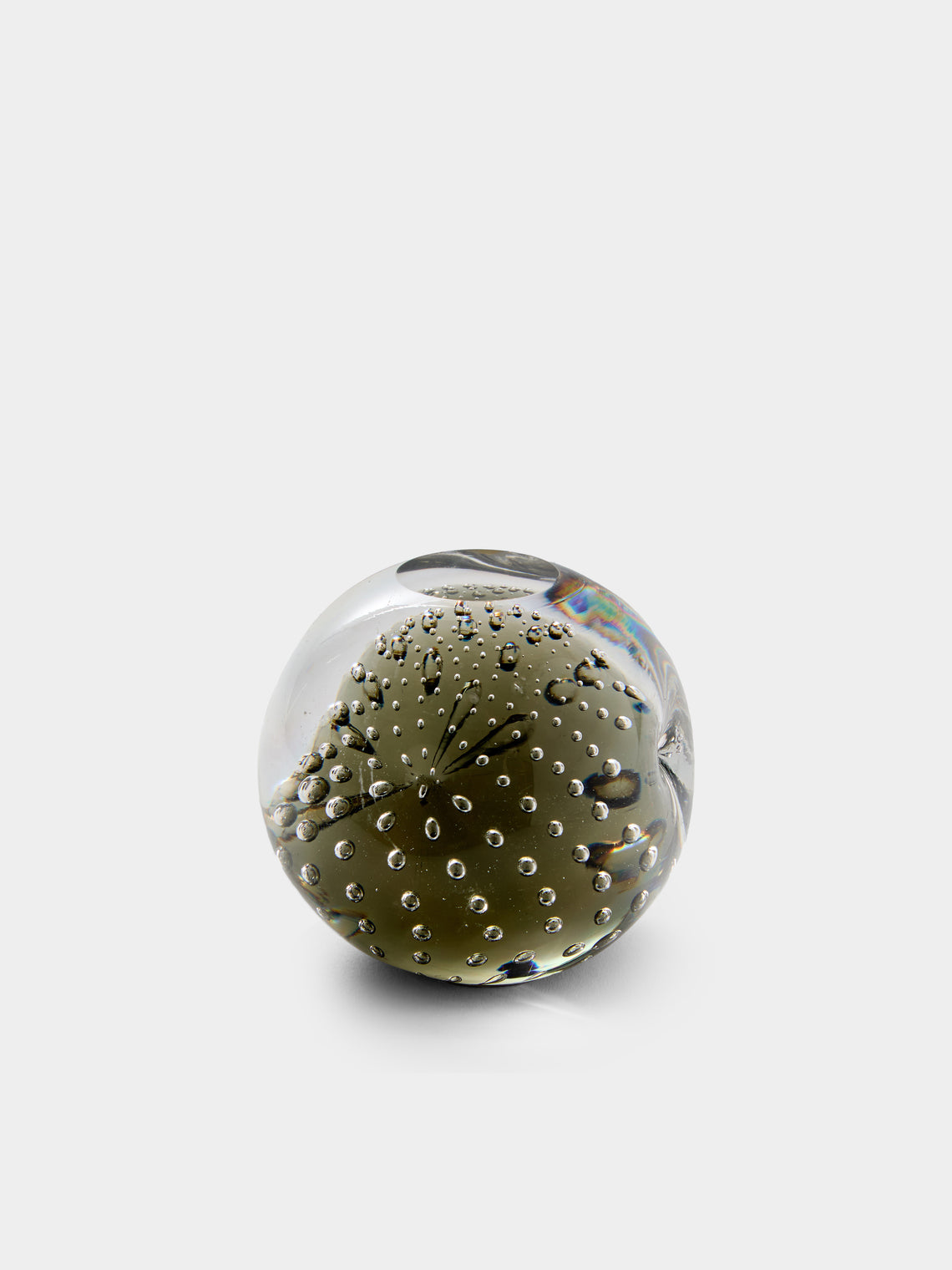 Antique and Vintage - Mid-Century Murano Glass Paperweight - Black - ABASK - 