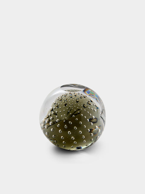 Antique and Vintage - Mid-Century Murano Glass Paperweight - Black - ABASK - 