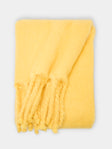 Lena Rewell - Handwoven Solid Mohair Blanket (71in/1.8m) - Yellow - ABASK - 