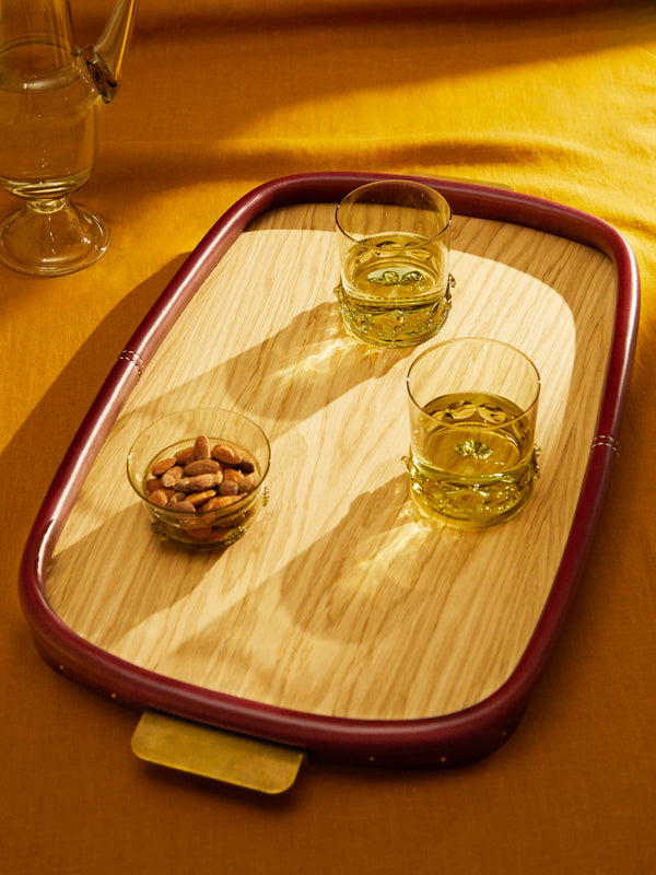 Otis Ingrams - Bolster Leather and Wood Tray -  - ABASK