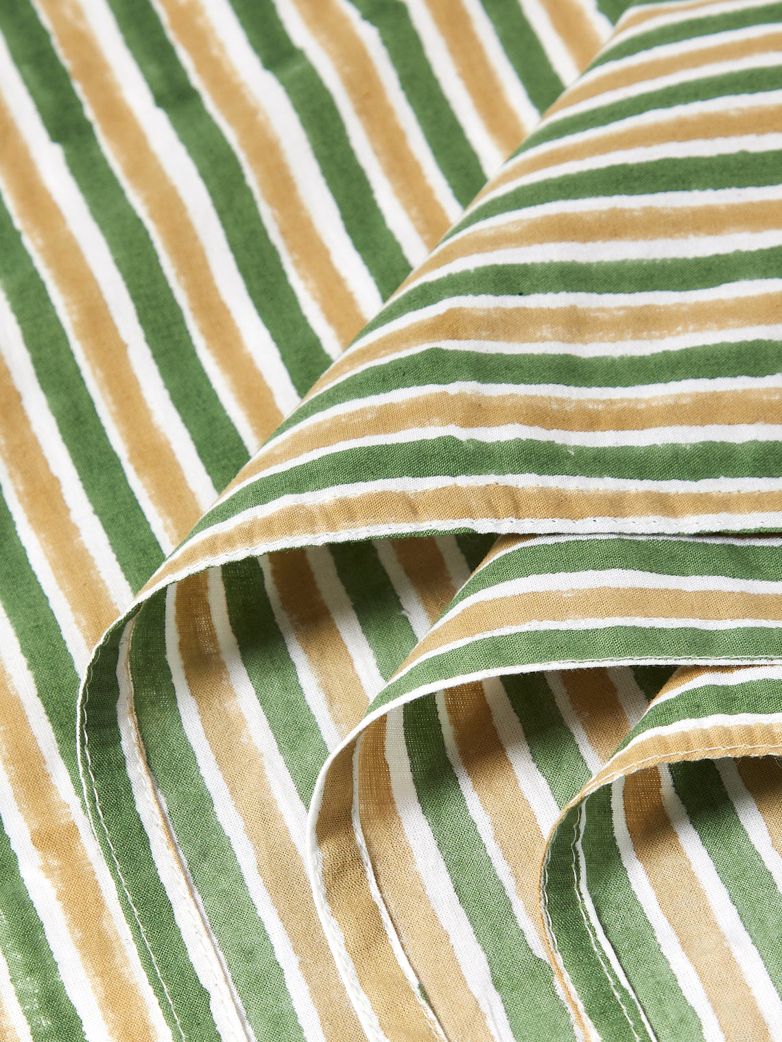 Chamois - Block-Printed Cotton Napkins (Set of 4) - Green - ABASK
