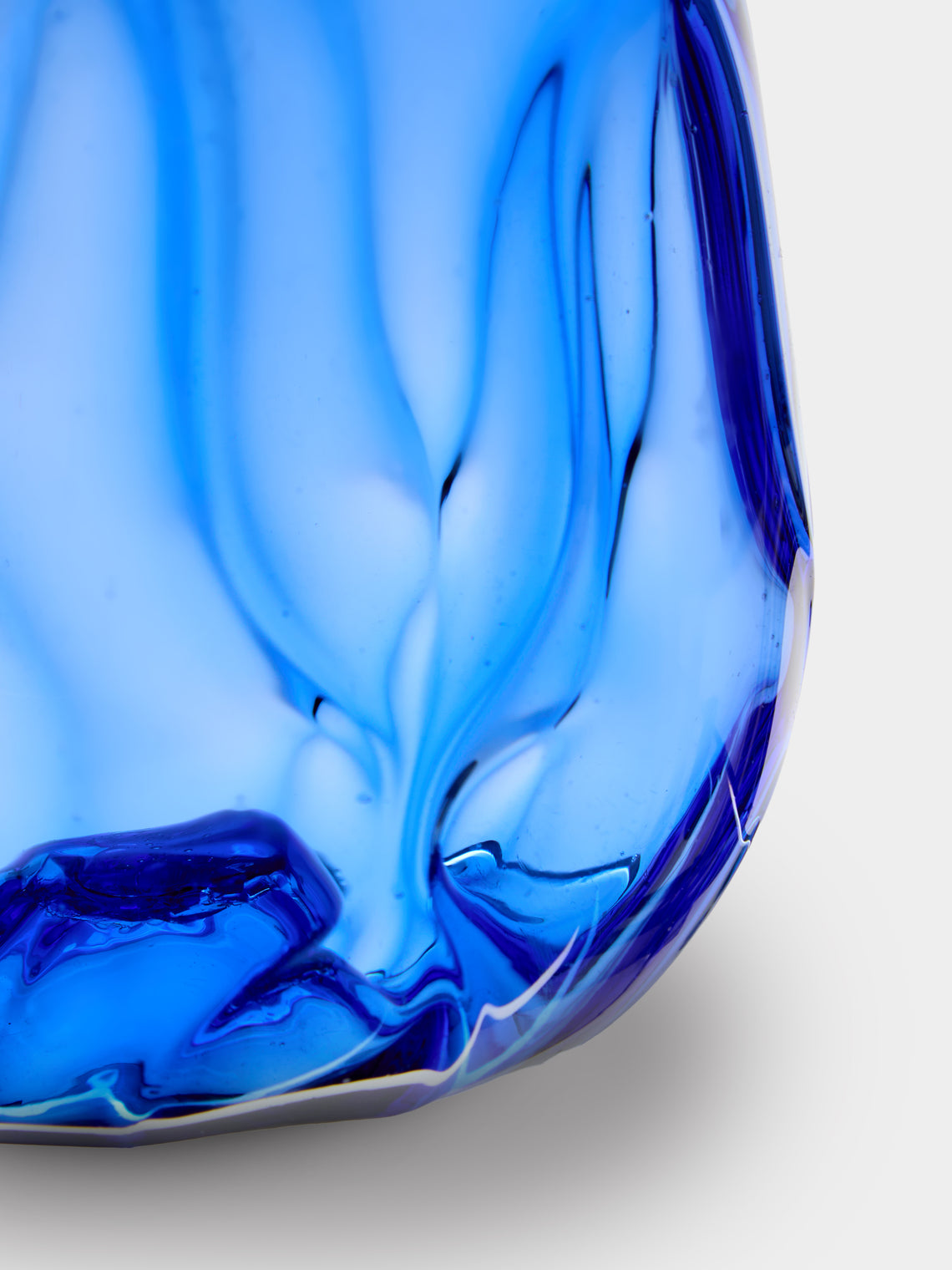 Antique and Vintage - Mid-Century Vittorio Zecchin Murano Glass Vase (6.5in/17cm) - Blue - ABASK