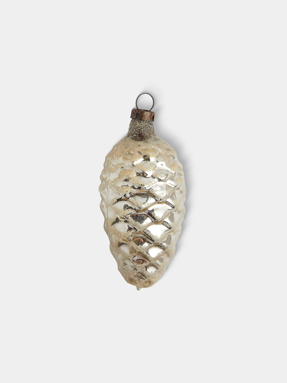 Antique and Vintage - Early-20th-Century Pinecones Glass Baubles (Set of 12) - Silver - ABASK
