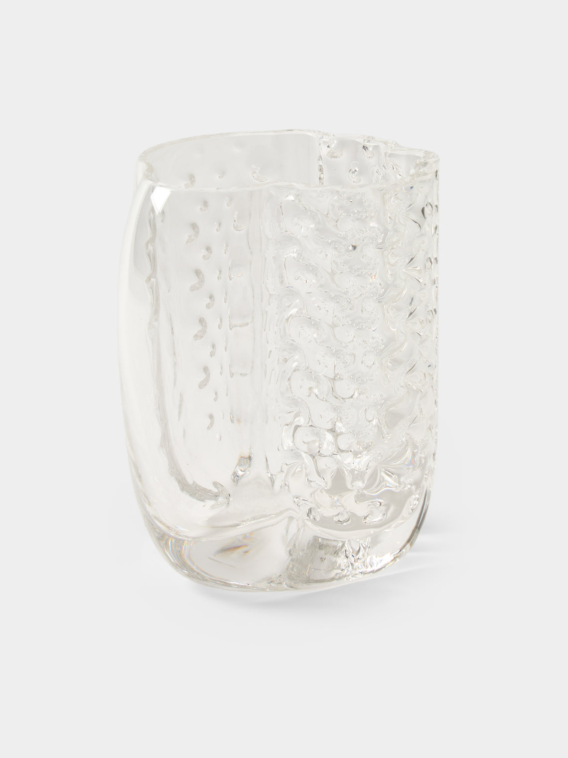 Hana Hillerová - Remix Hand-Blown Glass Vessel (6.5in/17cm) - Clear - ABASK - 