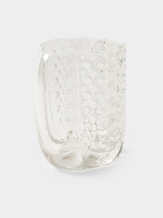 Hana Hillerová - Remix Hand-Blown Glass Vessel (6.5in/17cm) - Clear - ABASK - 