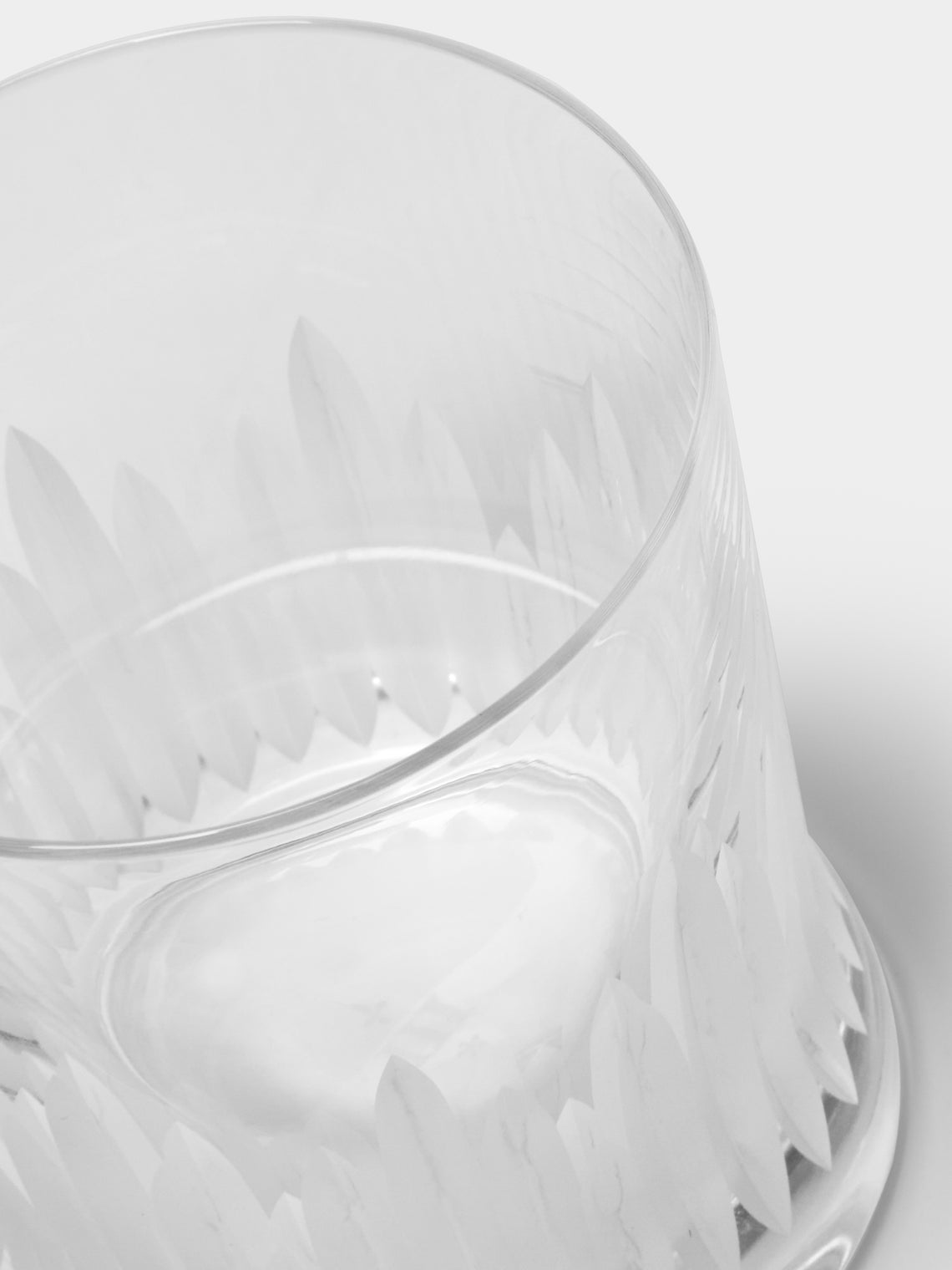 J. Hill's Standard - Martino Gamper Furrow Cut Crystal Whiskey Glass (Set of 2) - Clear - ABASK