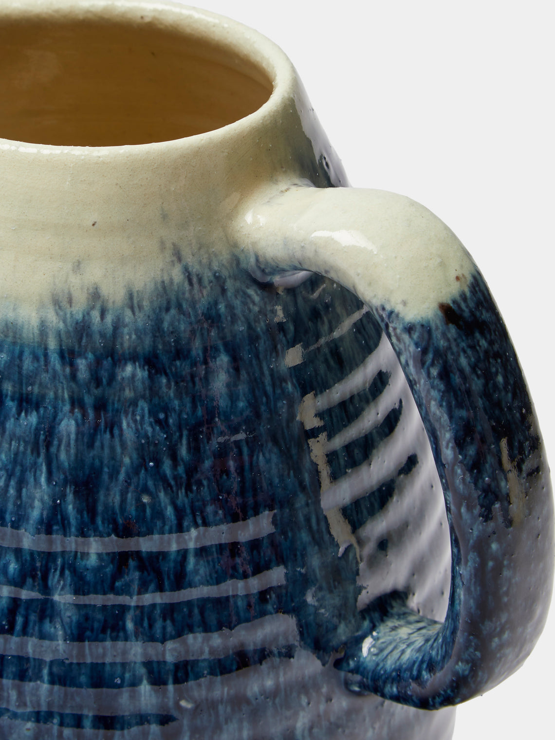 Antique and Vintage - 1960s Accolay Ceramic Jug - Blue - ABASK