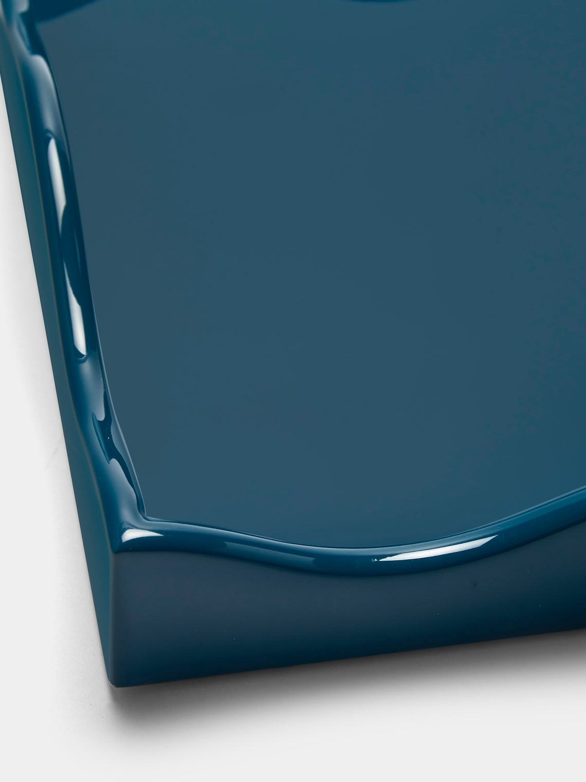 The Lacquer Company - Belle Rives Lacquered Small Tray - Navy - ABASK