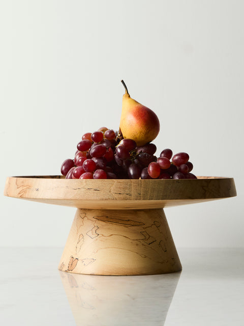 Bird & Branch - Spalted Beech Wood Raised Platter - Natural - ABASK