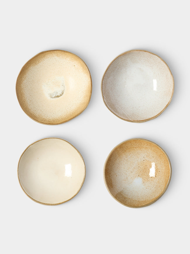 Hana Karim Studio - Hand-Built Stoneware Tapas Bowls (Set of 4) - Cream - ABASK - 