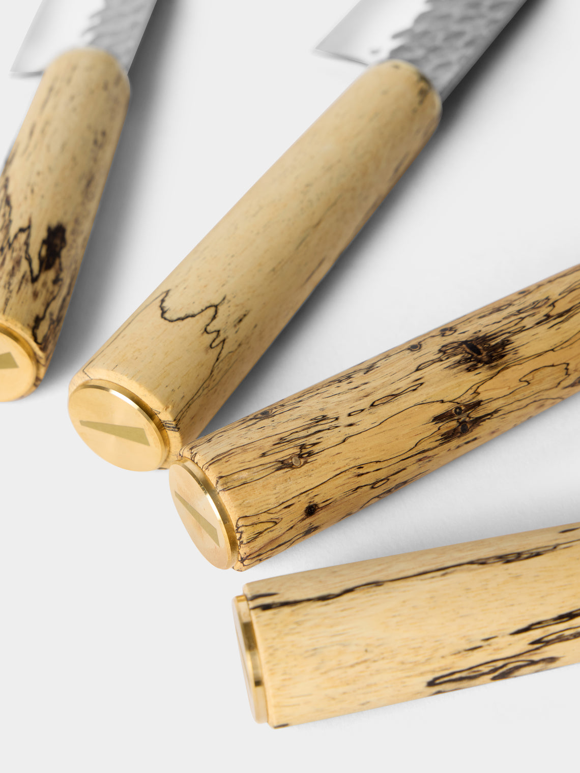 Katto - | Set of 4 | Spalted Tamarind Kitchen Knives - Brown - ABASK