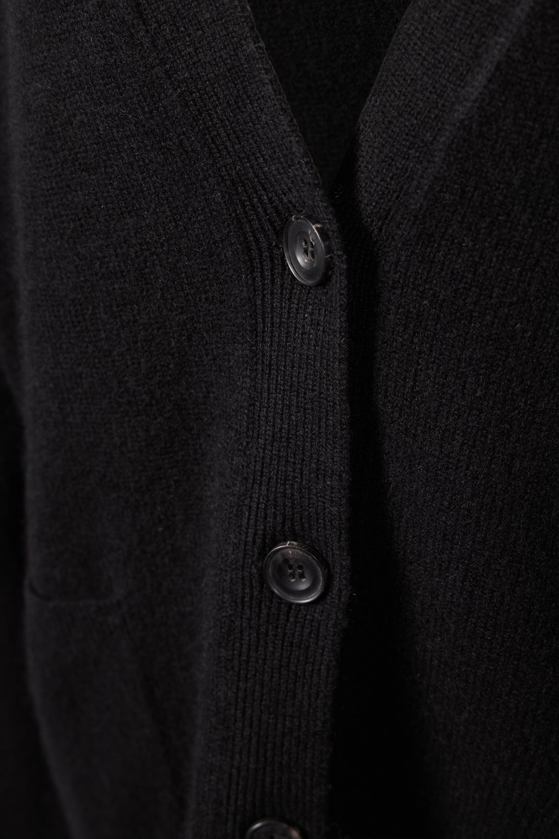 Denis Colomb - Cashmere Boyfriend Cardigan | Size: S - Black - ABASK