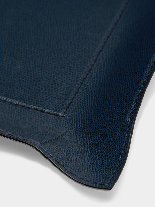 Giobagnara - Jack Leather Medium Square Valet Tray - Navy - ABASK