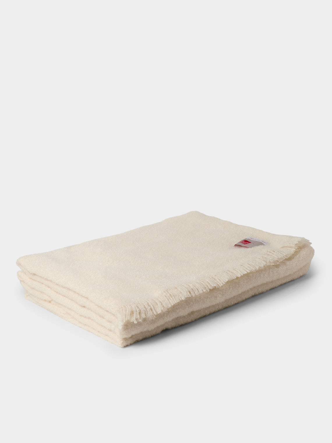 Brun de Vian-Tiran - Cirrus Handwoven Mohair Bed Blanket (108in/2.75m) - White - ABASK