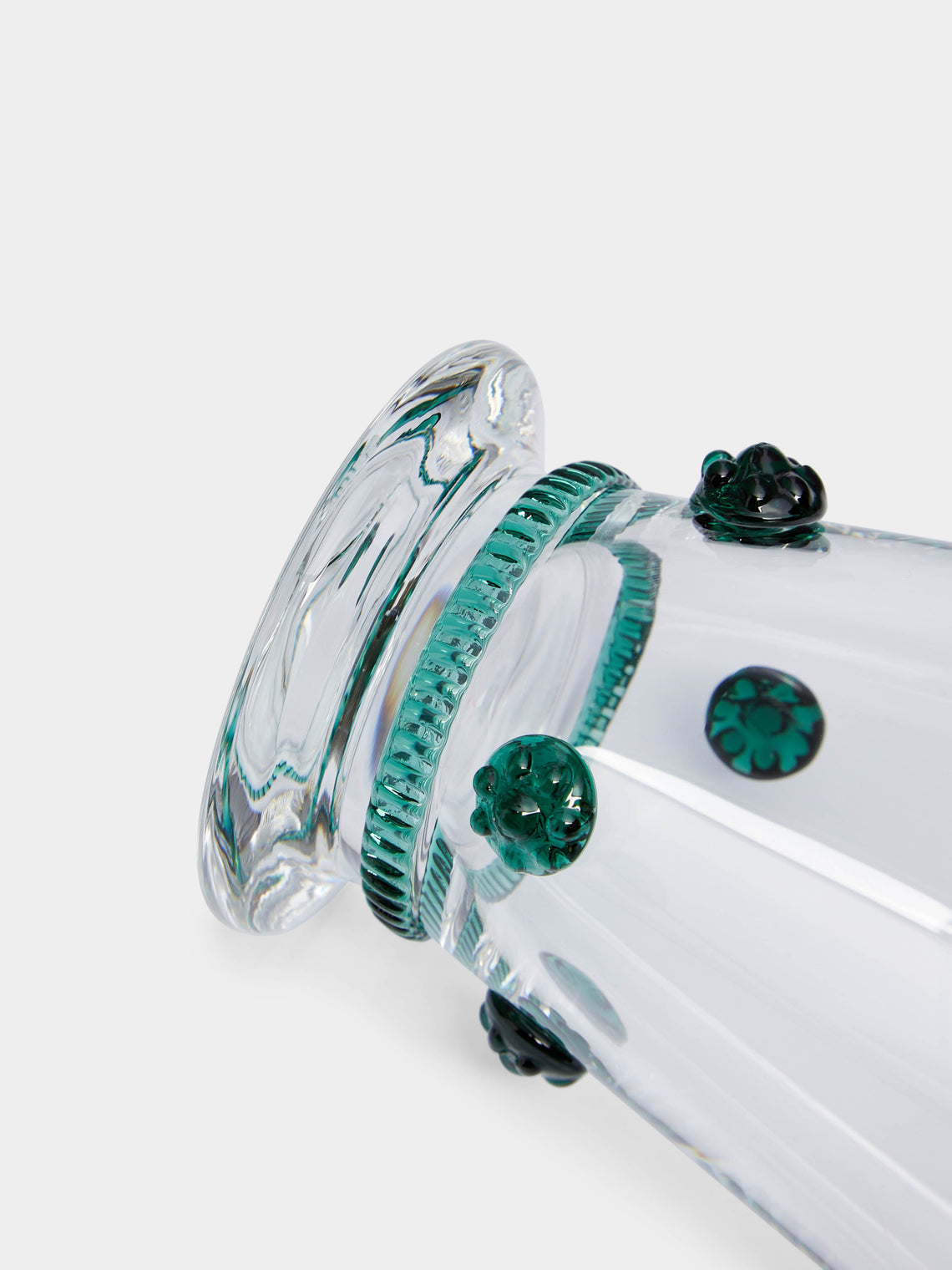 Theresienthal - Bacchus Hand-Blown Crystal Small Wine Glass (Set of 2) - Green - ABASK