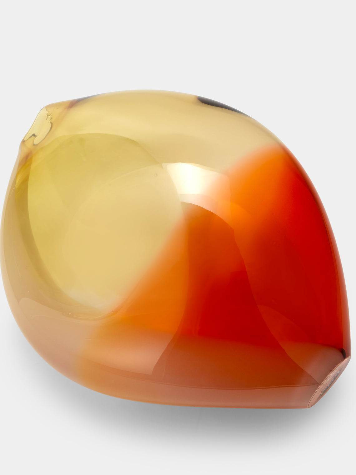 Michele Oberdieck - Antique Spring Hand-Blown Glass Vase (12in/30cm) - Orange - ABASK