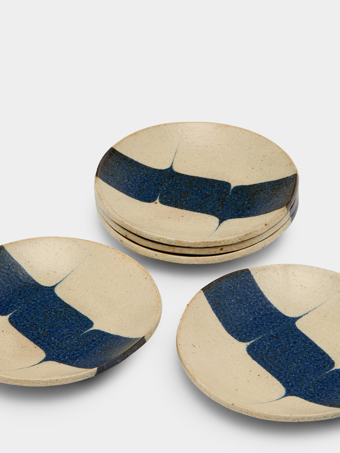 Makidani-gama - No. 2 Nerikomi Ceramic Plates – 6in/15cm (Set of 5) - Multiple - ABASK