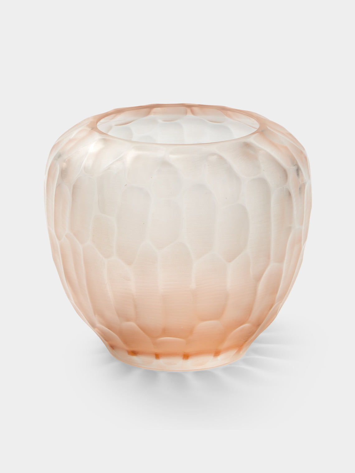 Micheluzzi Glass - Goccia Rose Bamboo Hand-Blown Murano Glass Vase (8in/20cm) - Pink - ABASK - 