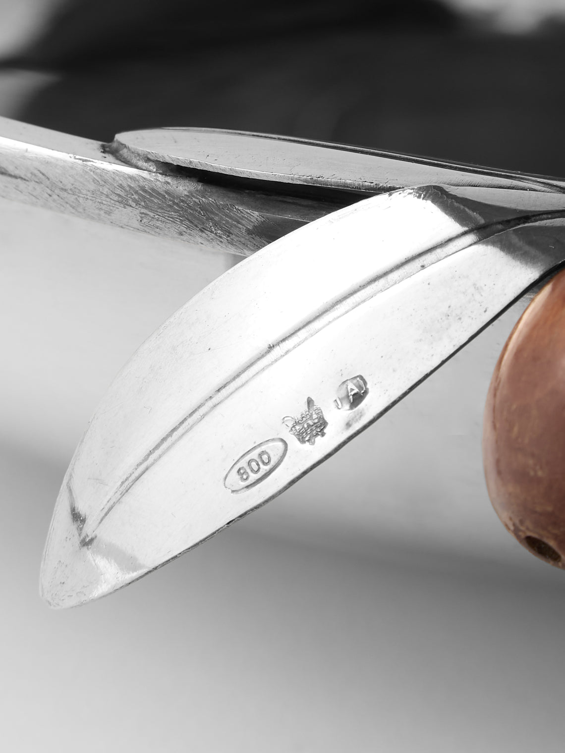 Antique and Vintage - 1950s Cesa Solid Silver and Wood Olive Bowl - Silver - ABASK