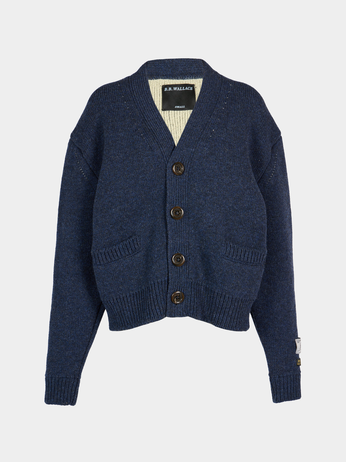 BB Wallace - Wylie Shetland Wool Cardigan | Size: S - Navy - ABASK - 
