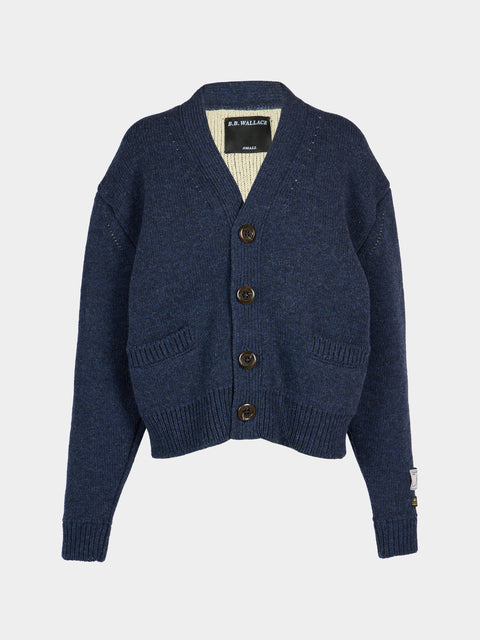 BB Wallace - Wylie Shetland Wool Cardigan | Size: S - Navy - ABASK - 