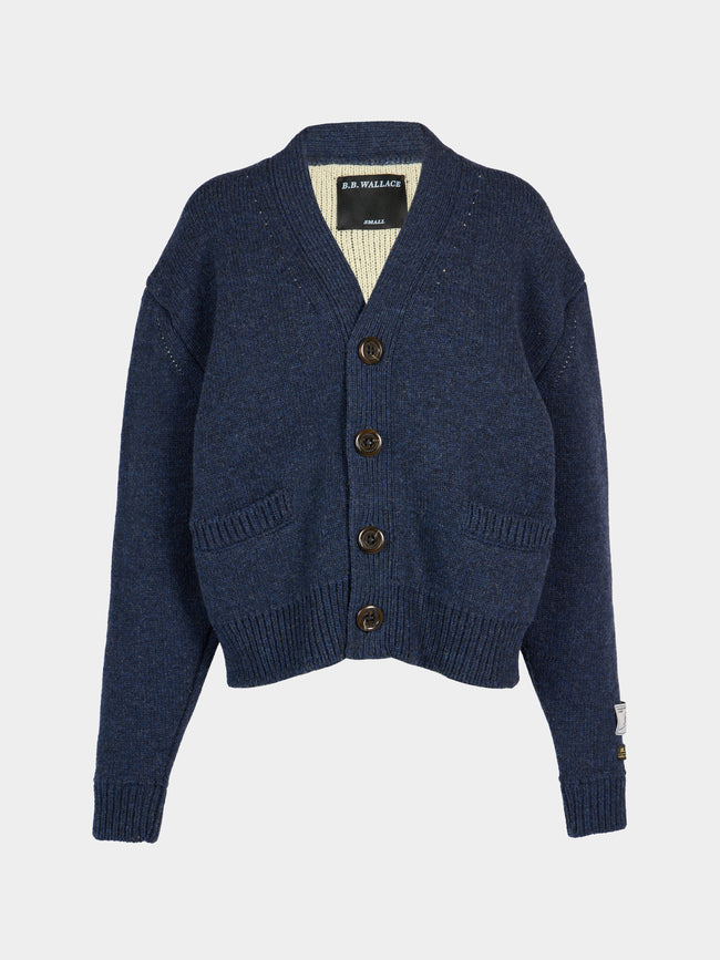 BB Wallace - Wylie Shetland Wool Cardigan | Size: S - Navy - ABASK - 