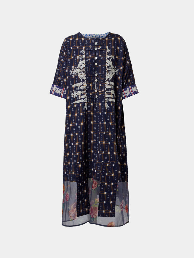 Nazzy Beglari - Women's Hand-Loomed Ikat Cotton Robe | One Size - Multiple - ABASK - 