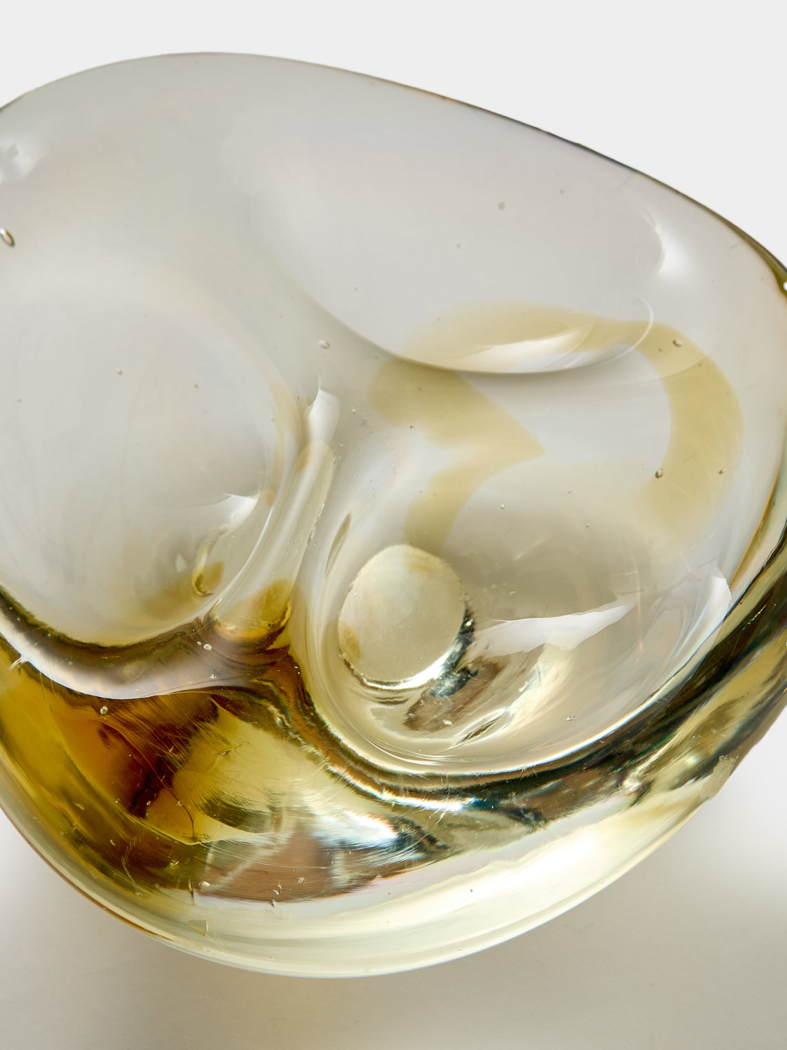 Antique and Vintage - Mid-Century Murano Glass Triple Ashtray - Clear - ABASK