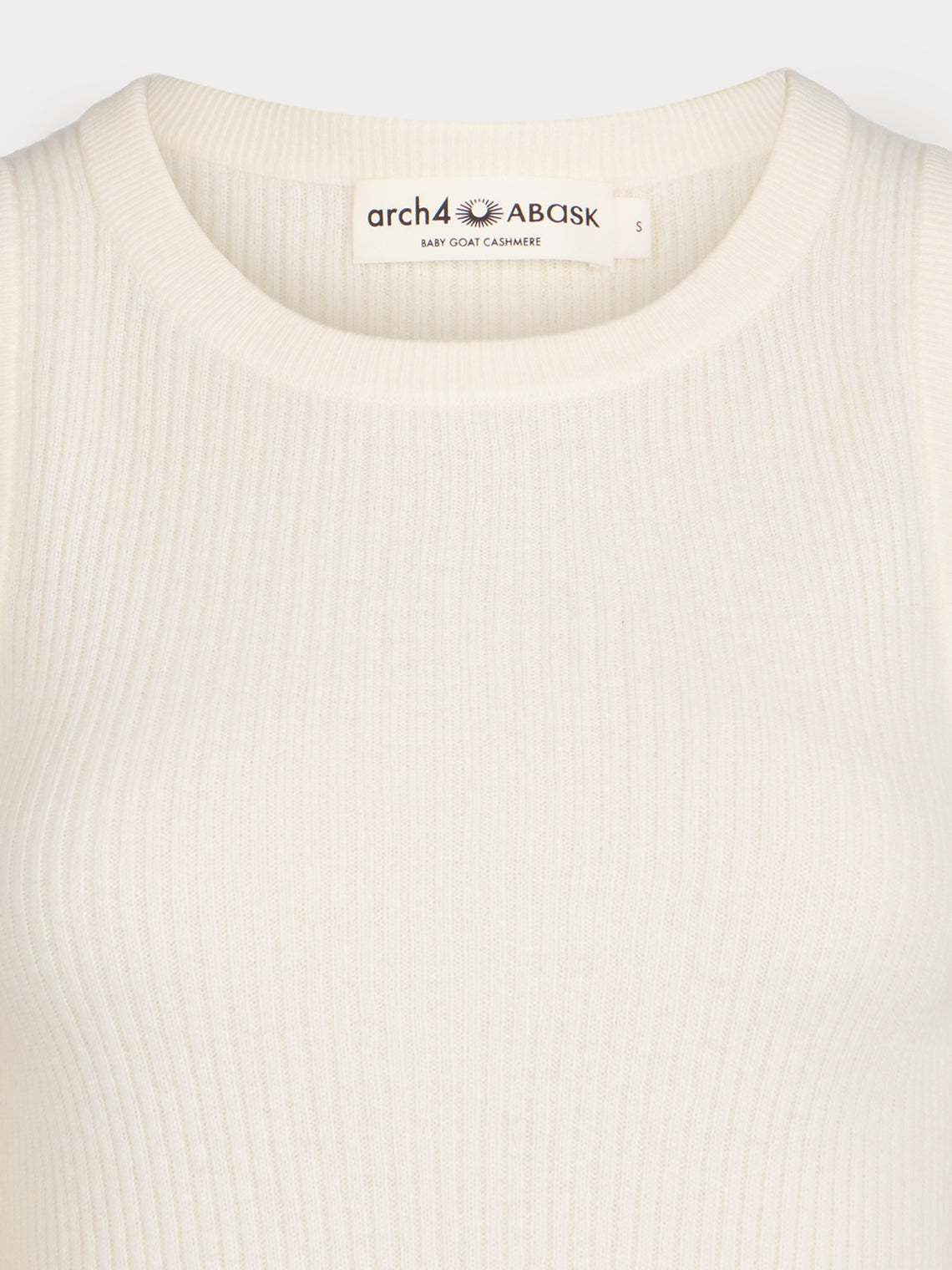 Arch4 - Manon Baby Goat Cashmere Tank Top | Size: S - Cream - ABASK