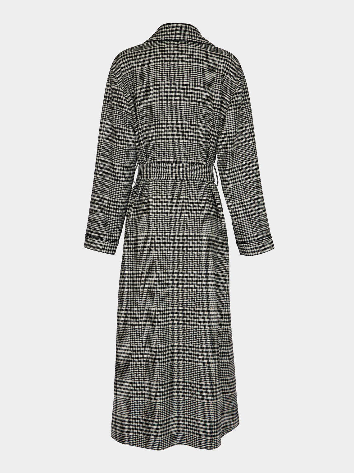 Emilia Wickstead - Wool Houndstooth Robe - Black - ABASK