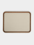 Giobagnara x Poltrona Frau - Walnut and Leather Tray (18.5in/47cm) - Beige - ABASK - 