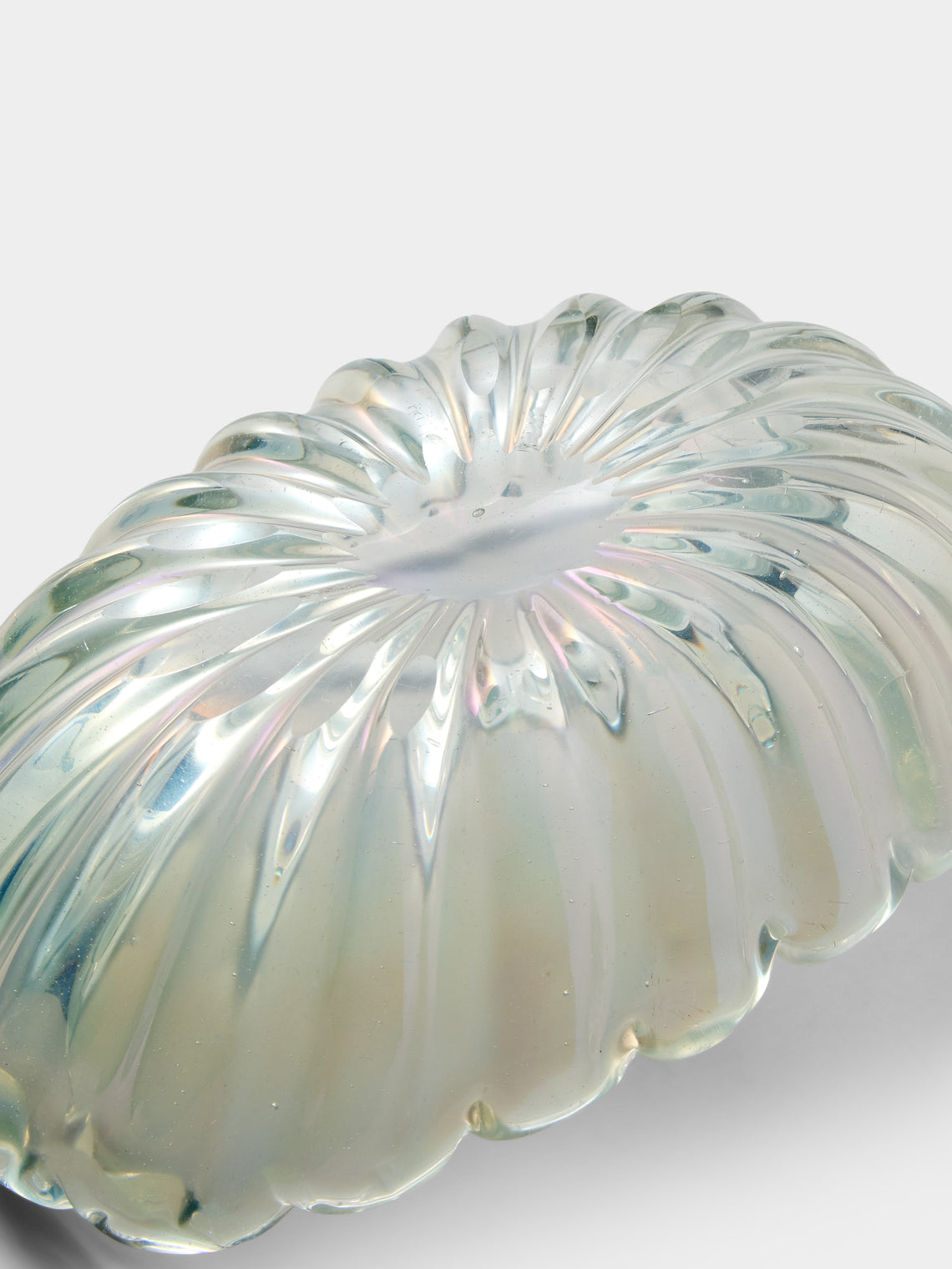 Antique and Vintage - 1950s Barovier Murano Glass Bowl - Clear - ABASK