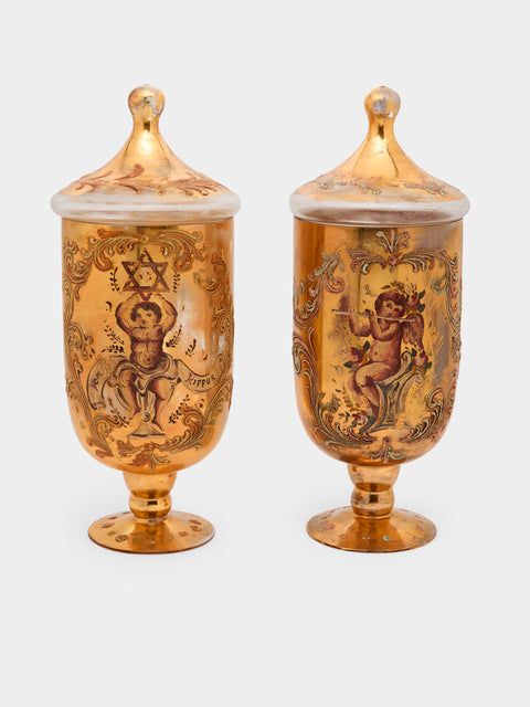 Antique and Vintage - 18th-Century Italian Glass Apothecary Jars (Set of 2) -  - ABASK - 