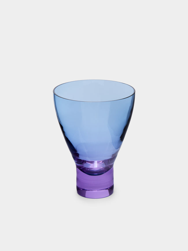 NasonMoretti - Archive Revival 1996 Hand-Blown Murano Old Fashioned Glasses (Set of 2) - Blue - ABASK - 