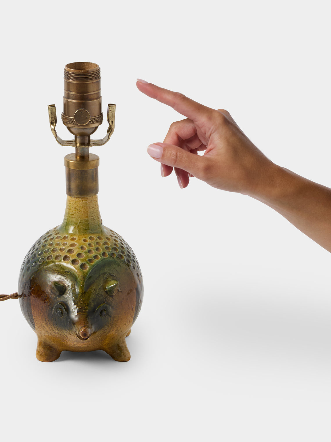Antique and Vintage - 1970s Hedgehog Ceramic Table Lamp - Multiple - ABASK