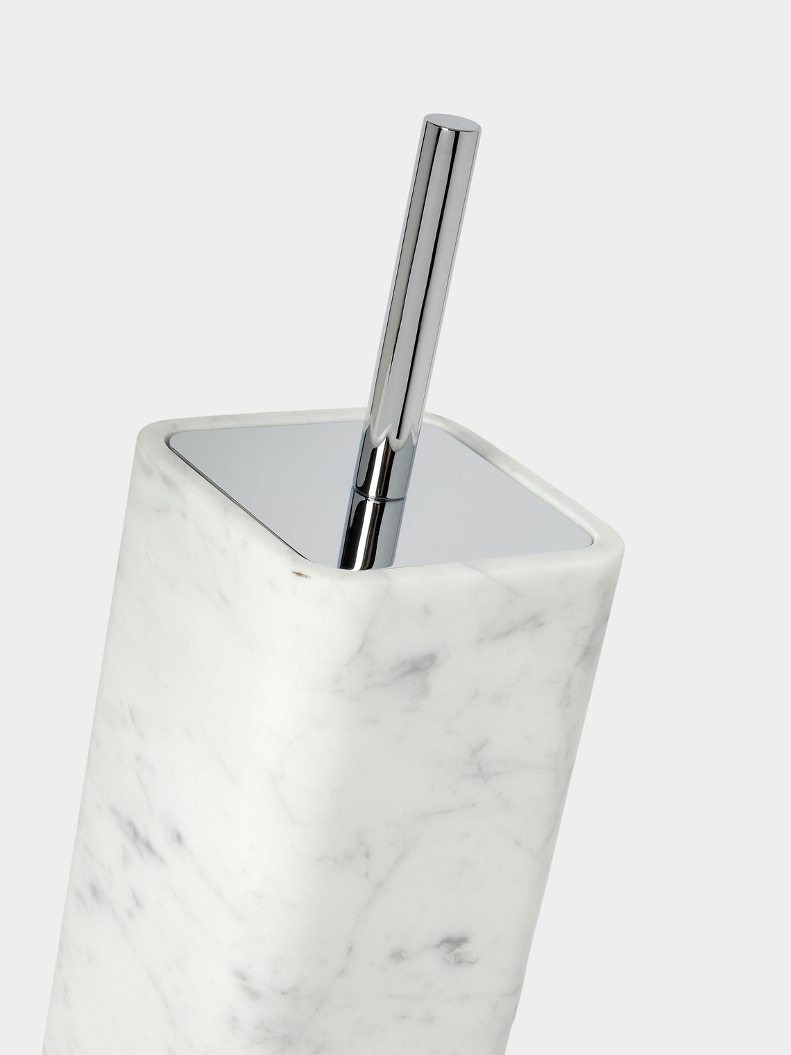 Giobagnara - Polo Marble Toilet Brush - White - ABASK