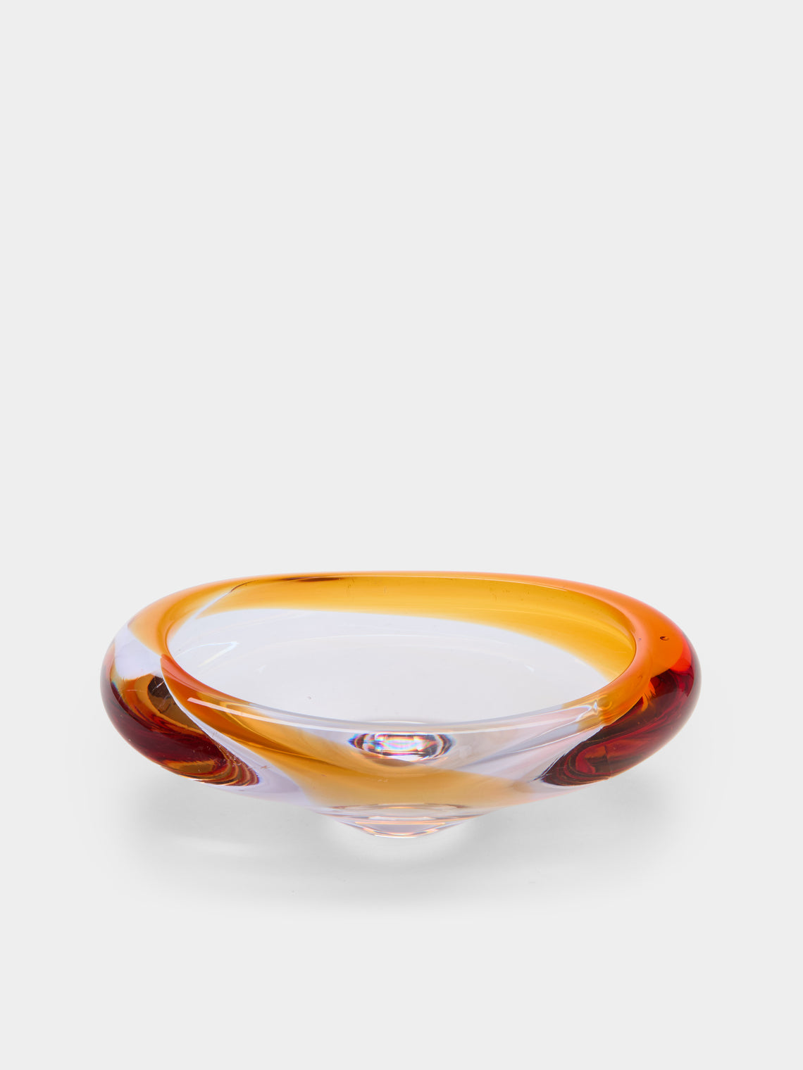Antique and Vintage - 1970s Murano Glass Ashtray - Orange - ABASK - 